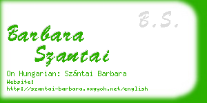 barbara szantai business card