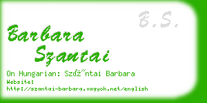 barbara szantai business card